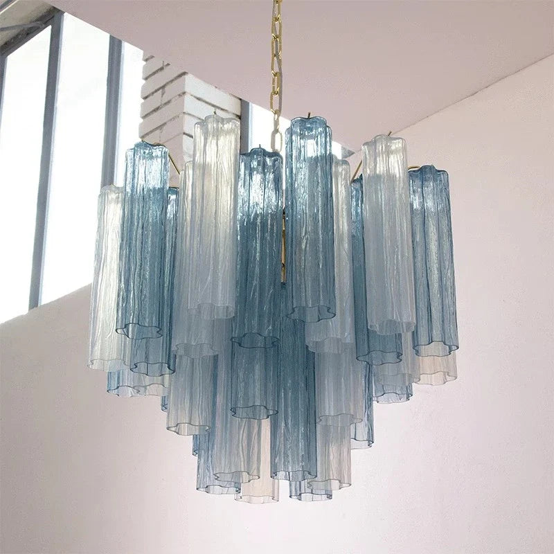 Afralia™ Crystal Glass Chandelier Pendant Light for Dining Living Bedroom Ceiling