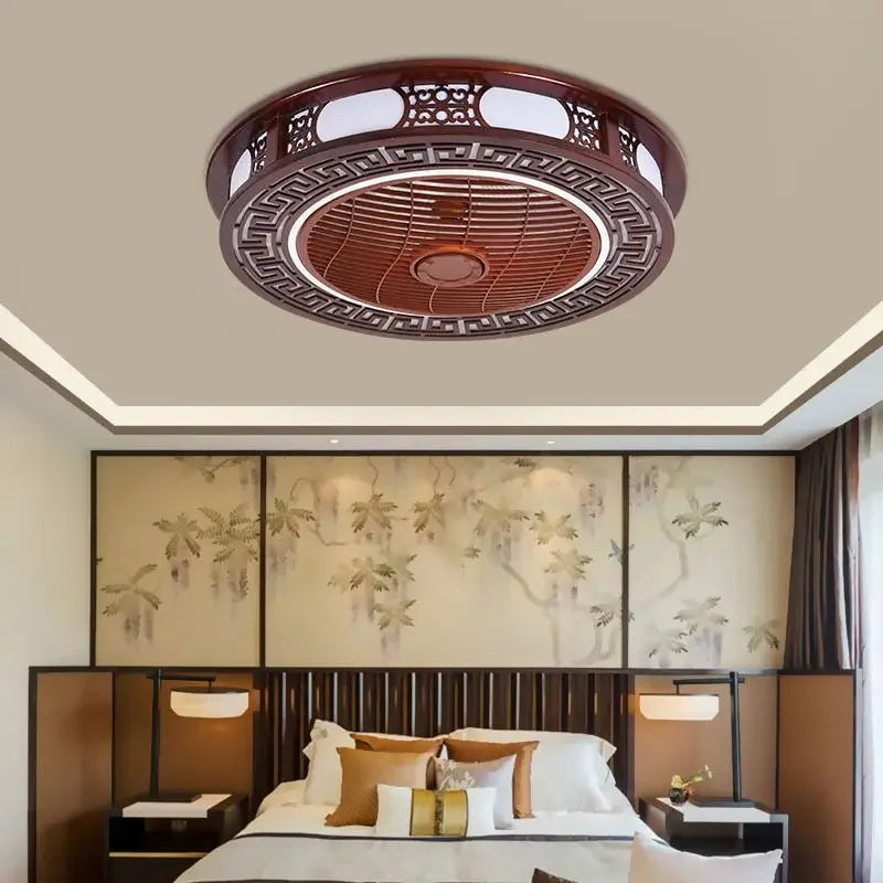 Afralia™ Integrated Invisible Ceiling Fan Lamp Chandelier for Living Room, Dining Room, Bedroom