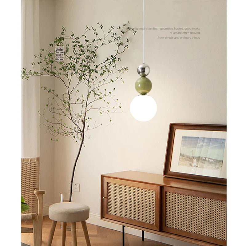 Afralia™ Cream Style Modern Minimalist Nordic Pendant Light for Master Bedroom