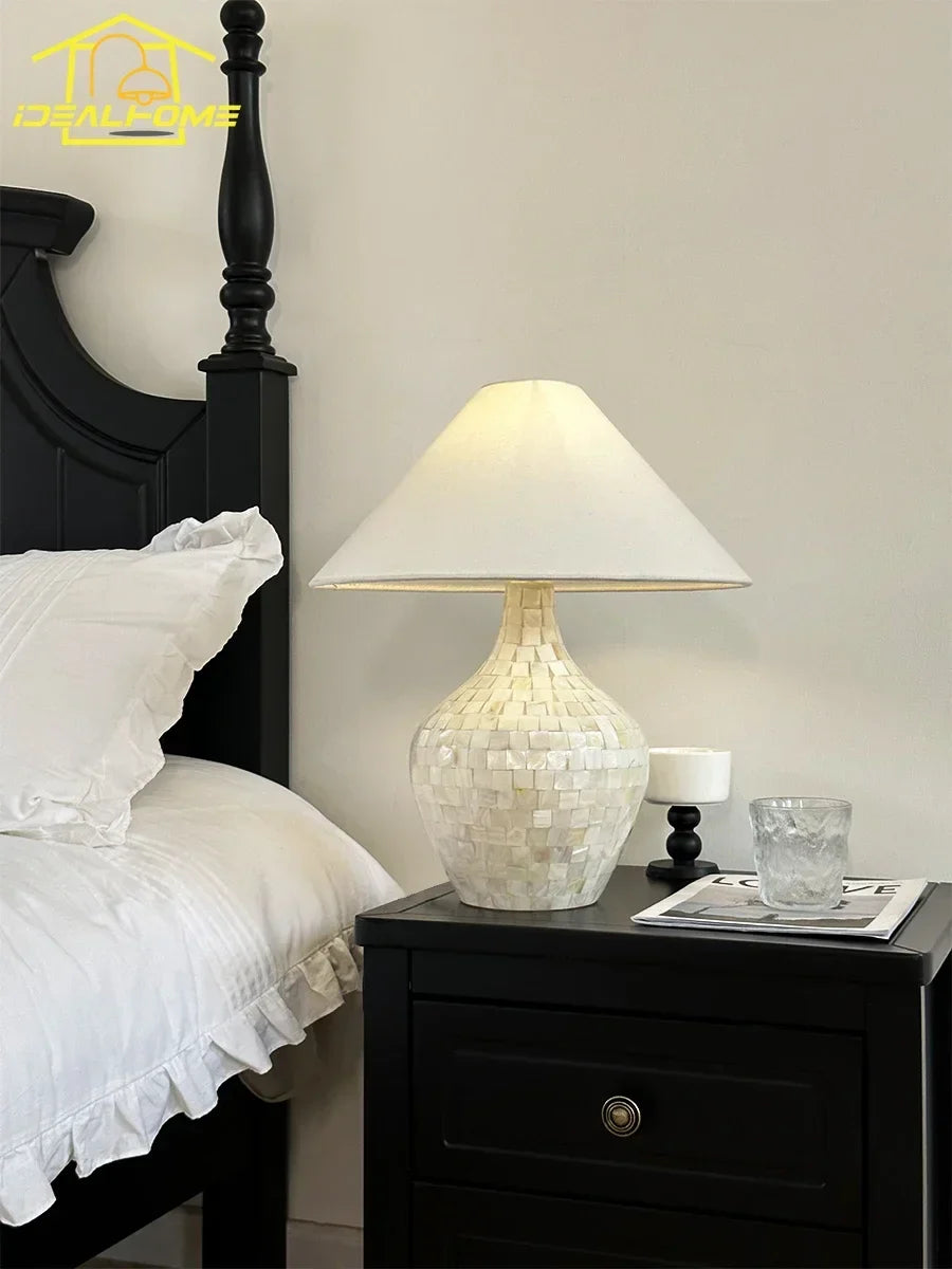 Afralia™ Shell Desk Lights LED Modern Light Fixtures for Living Room Bedroom Study