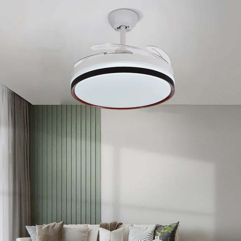 Afralia™ 48 Inch Dimmable Decorative Ceiling Fan with Remote Control and LED Light