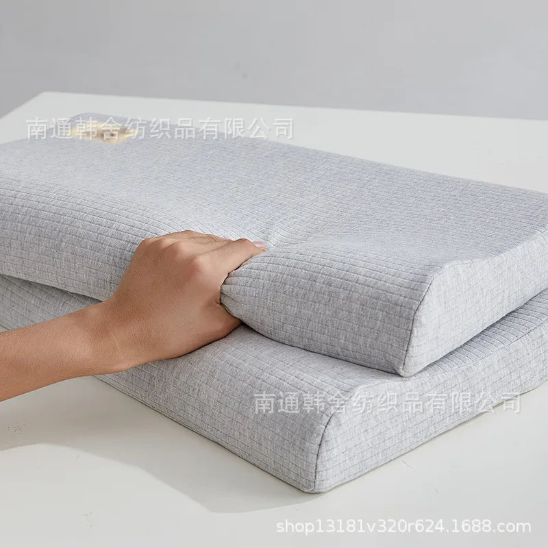 Afralia™ Solid Color Latex Low Pillow for Comfortable Adult Sleep and Neck Support