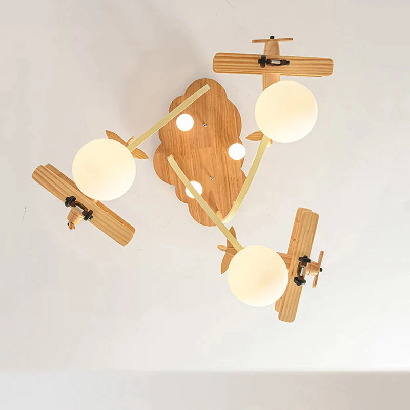 Afralia™ Airplane Chandelier Light for Nursery Room Kid's Bedroom Ceiling LED E27