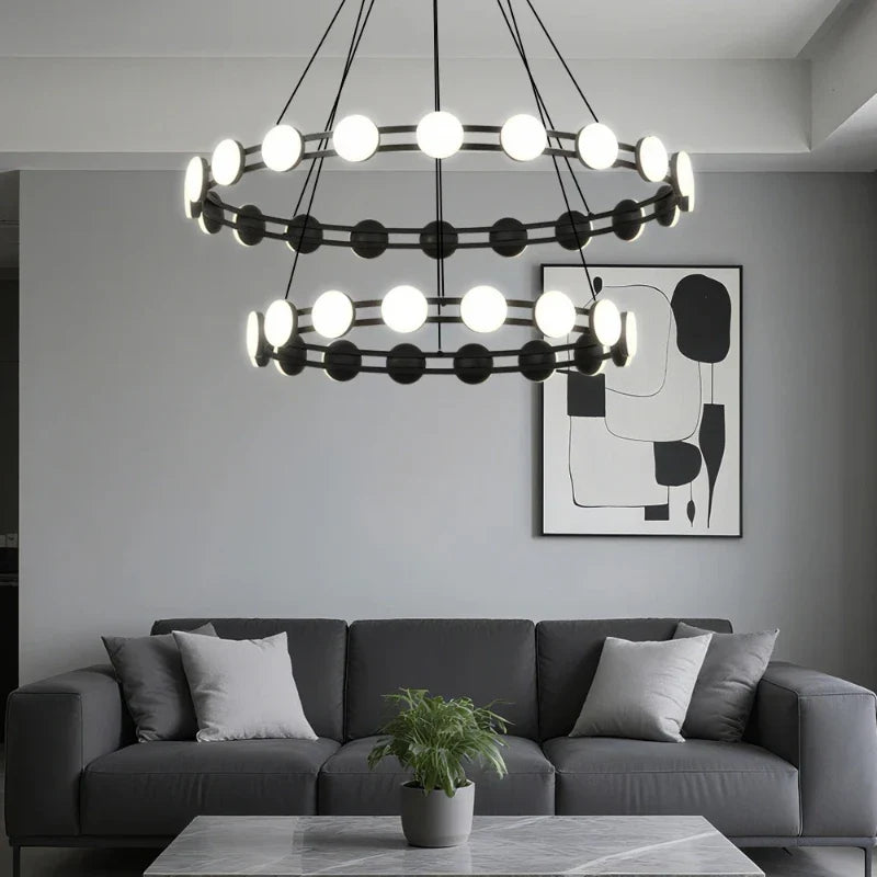 Afralia™ Modern Minimalist Round Pendant Light for Dining Living Room Bedroom Décor
