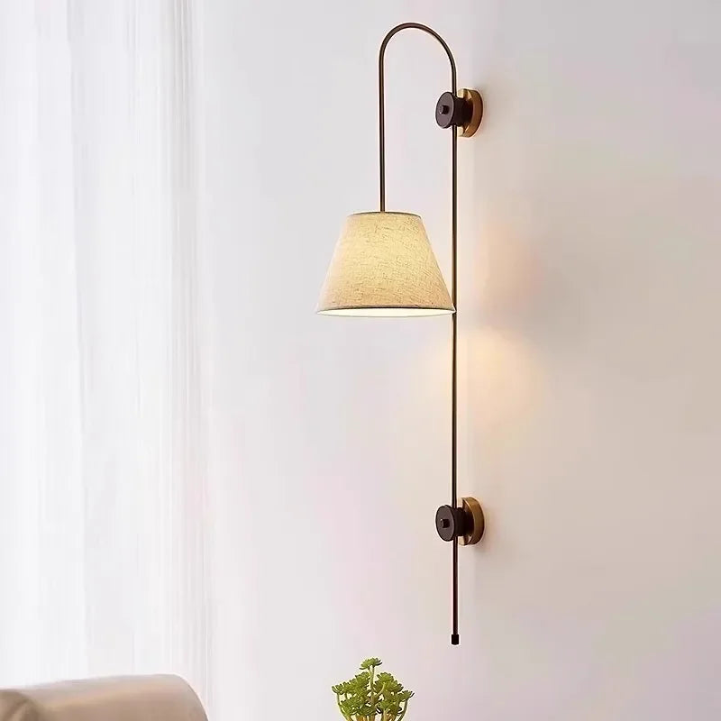 Afralia™ Solid Wood Wall Sconces LED Light, Bedroom Living Room Kitchen Decor