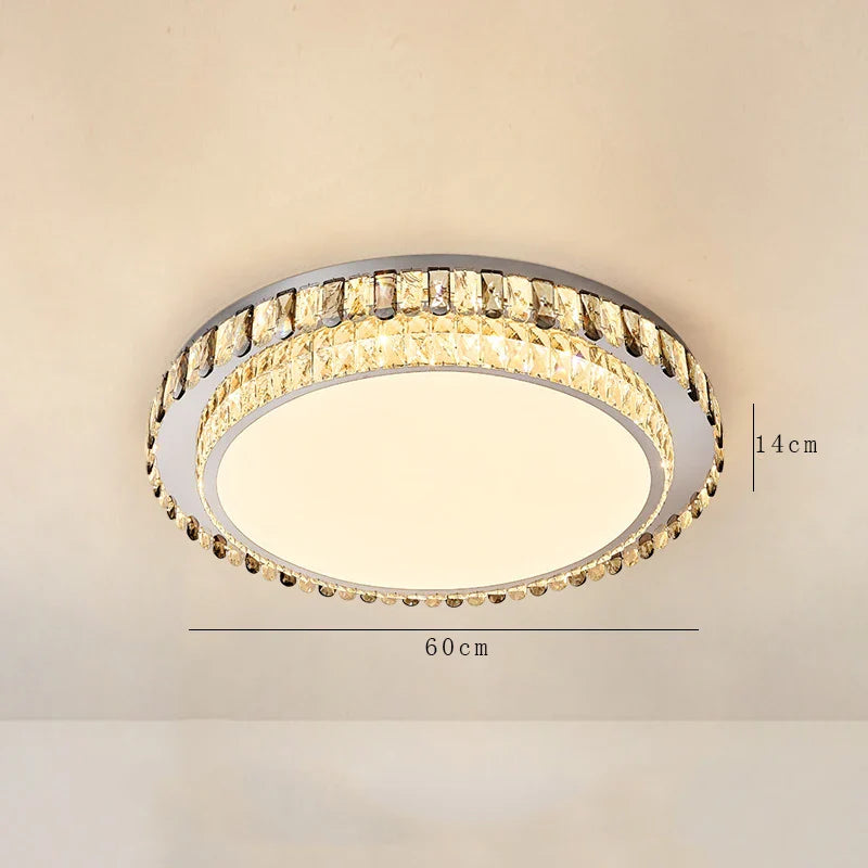 Afralia™ Modern Crystal LED Ceiling Chandelier for Living Room and Bedroom