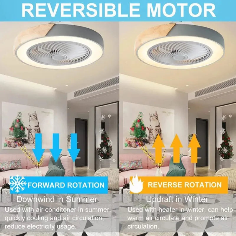 Afralia™ Wood Ceiling Fan Light Remote Control Dimmable LED Bedroom Living Room Fans