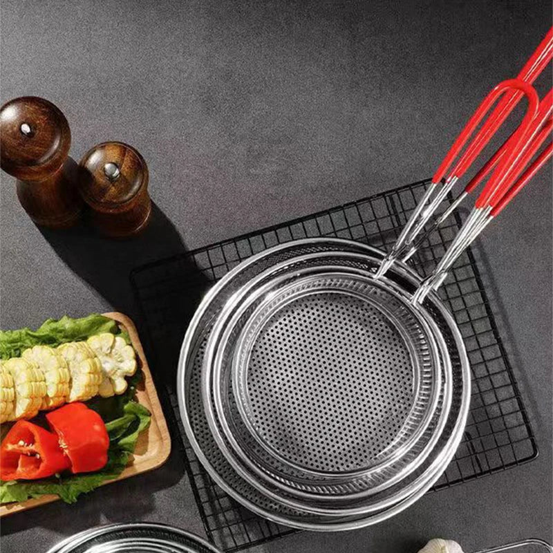 Afralia™ Stainless Steel Fryer Frying Basket French Fries Strainer Colander - Kitchen Tools