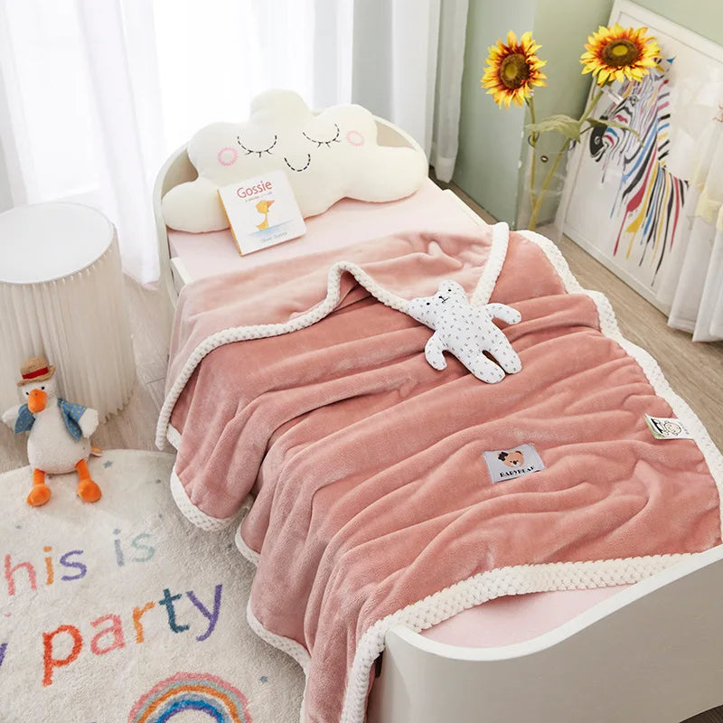Afralia™ Kids Flannel Nap Blanket - Lightweight & Cozy Single Bed Cover