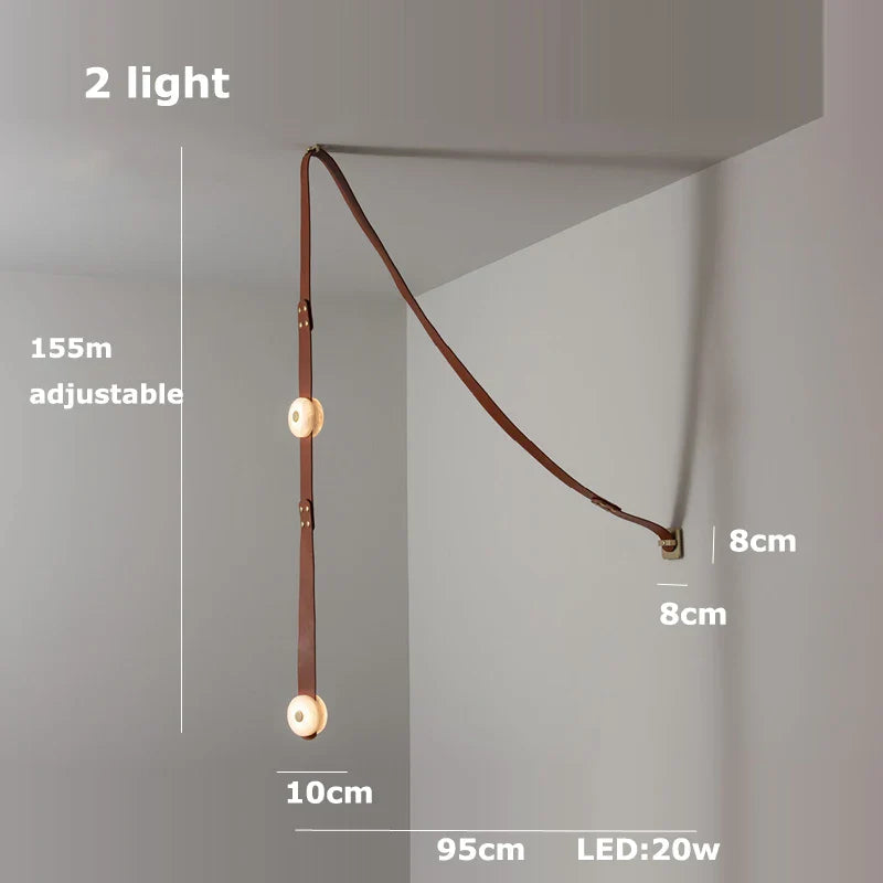 Afralia™ Modern Marble Series High Ceiling Chandelier for Foyer Dining Room