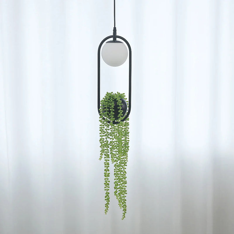 Afralia™ Nordic DIY LED Plant Pendant Light Hanging Lamp for Home Decor