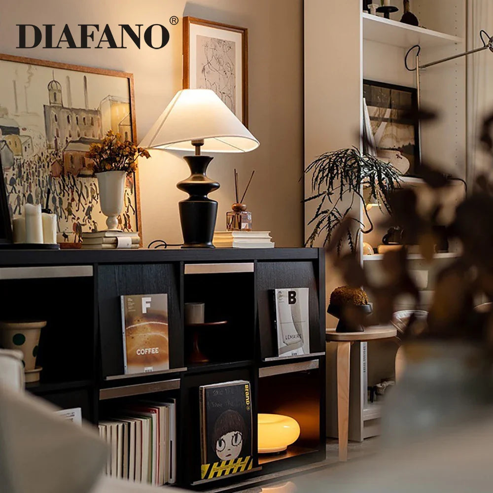 Afralia™ Walnut Black Wood Floor Lamp for Study Living Room Bedroom Lighting