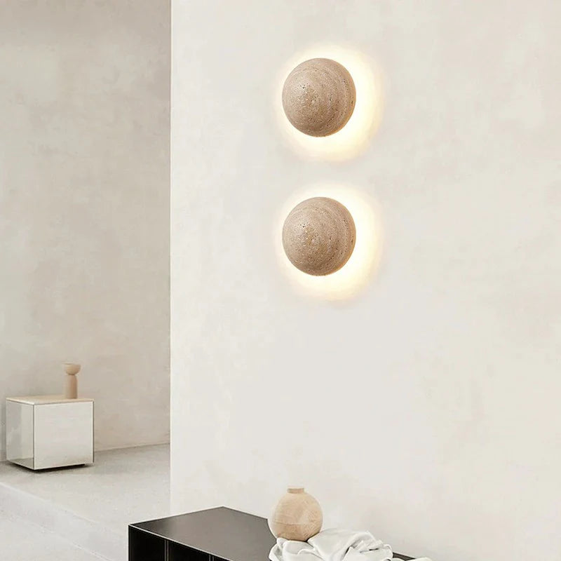 Afralia™ Yellow Cave Stone Wall Lamp - Nordic Bedroom Lighting Fixture