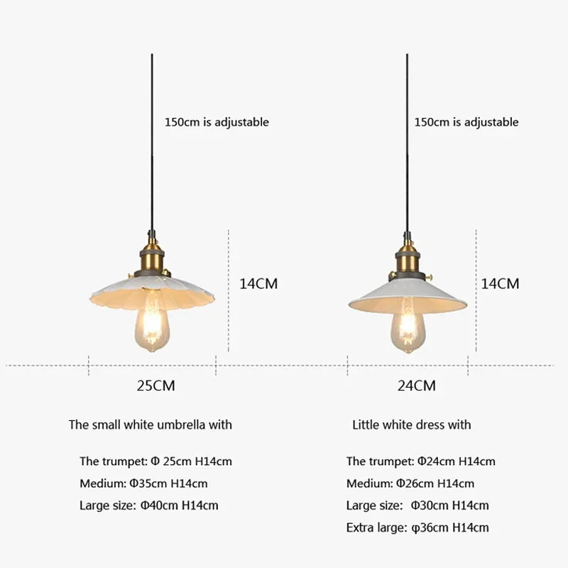 Afralia™ Nordic Vintage Metal Pendant Lamp - Modern Lighting Fixture
