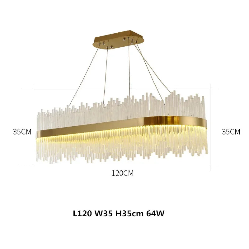 Afralia™ Modern Luxury Glass LED Pendant Light Chandelier