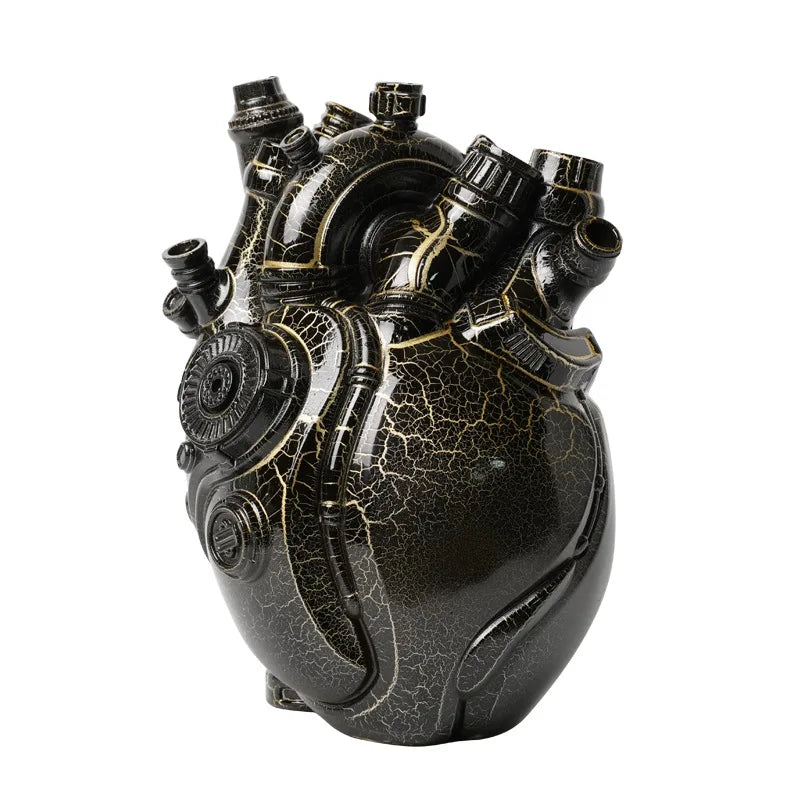 Afralia™ Heart Cardiac Vase Resin Desktop Decoration Ornaments