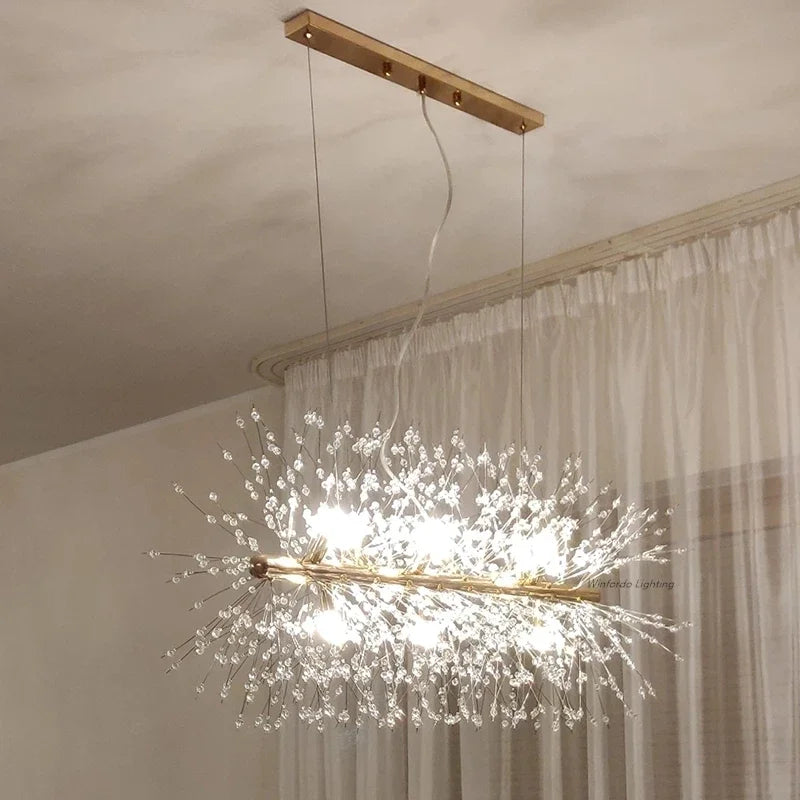 Afralia™ Dandelion Chandelier LED Pendant Lamp for Dining Room, Bedroom, Shops