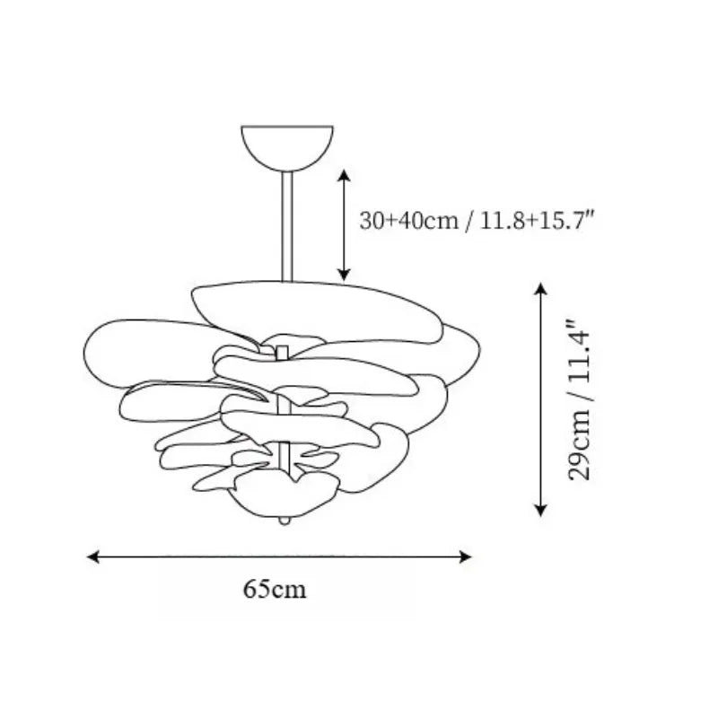 Afralia™ Lotus Leaf Crystal Glass LED Chandelier