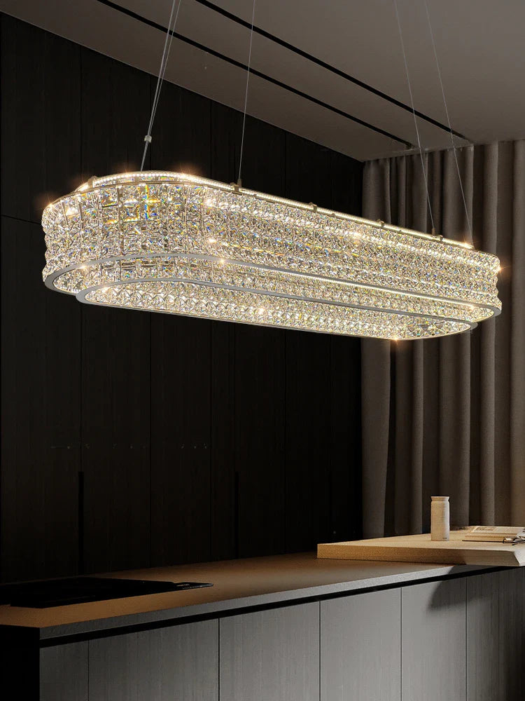 Afralia™ K9 Crystal Luxury Chandelier for Restaurant Bar Hotel LED Lamps