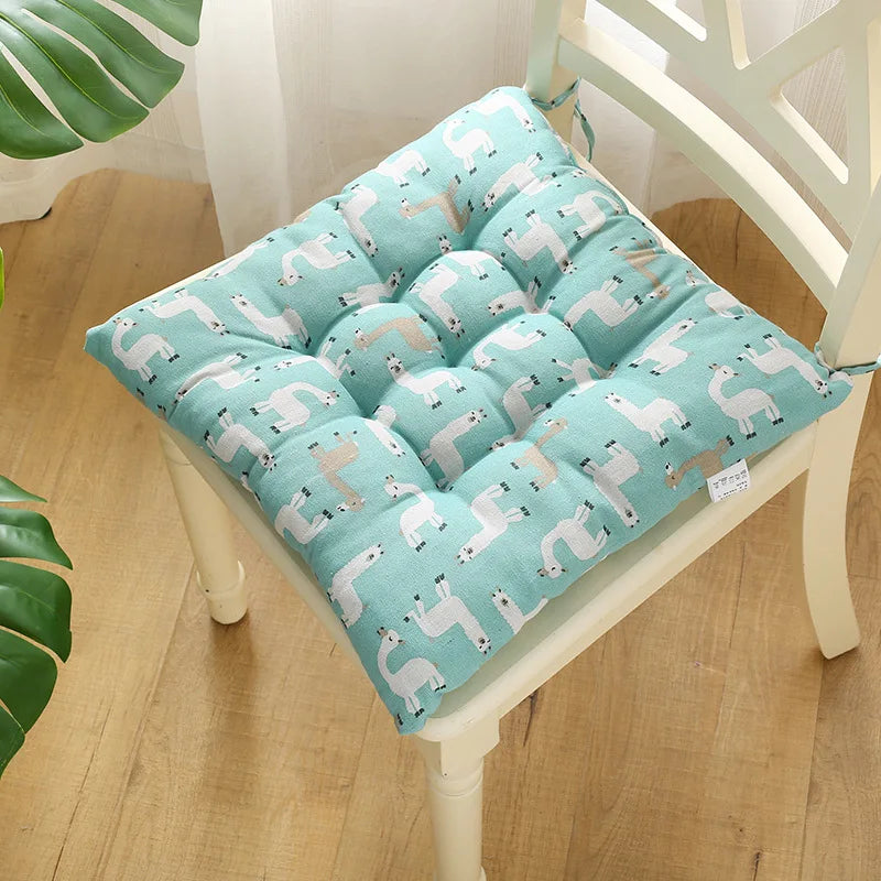Afralia™ Square Cotton Upholstery Chair Cushion for Office, Home, Car, Garden, or Lounge