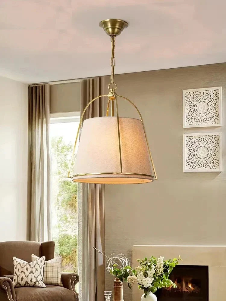 Afralia™ Minimalist Cloth Chandelier LED Pendant Lamp for Dining Room and Bedroom
