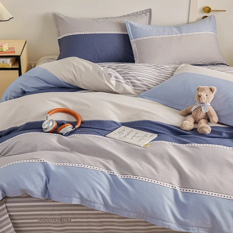 Afralia™ Cotton Single Duvet Cover - Skin Friendly Quilt Cover for Single King Bed