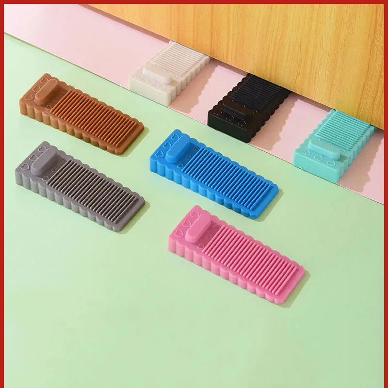 Afralia™ Silicone Door Stopper Block Wedge for Home Office Anti-collision