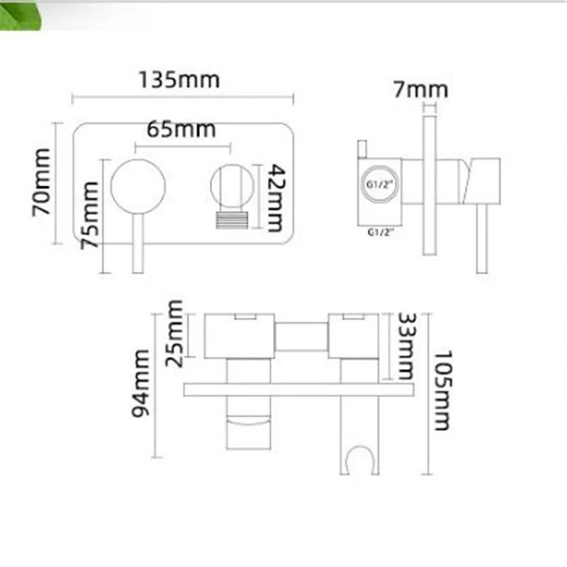 Afralia™ Brass Bidet Sprayer Set with Hot and Cold Faucet - High Pressure Toilet Shower