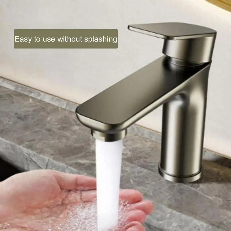 Afralia™ High Spout Luxury Hot Cold Water Basin Faucet for Bathroom Toilet Bathtub