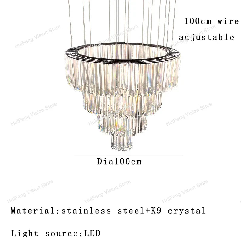Afralia™ Modern Crystal Ceiling Chandelier for Living Room