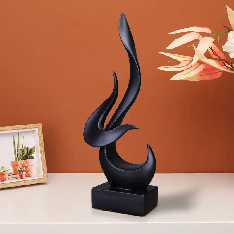 Afralia™ Flame Bird Sculpture Desk Ornament - Vintage Home Decor Study Office Gift