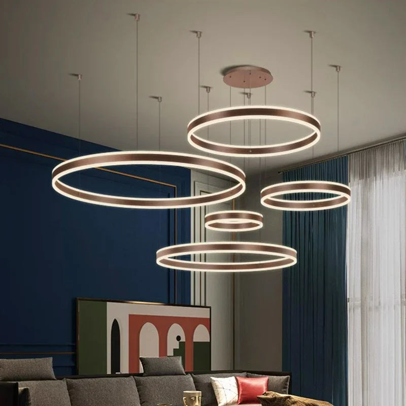 Afralia™ Modern Ceiling Chandeliers Hanging Light Fixture for Dining and Living Room Enhance Indoor Lighting