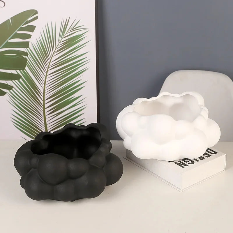 Afralia™ Abstract Patchwork Ceramic Vase Bubble Flower Pot Home Decor