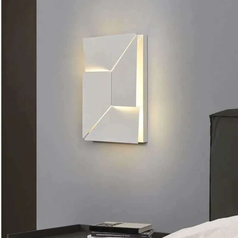 Afralia™ Nordic White LED Wall Lamp - Modern Simple Interior Bedside Lighting