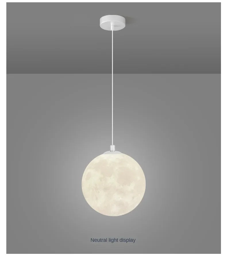 Afralia™ LED Moon Planet Ceiling Chandelier for Home Decor