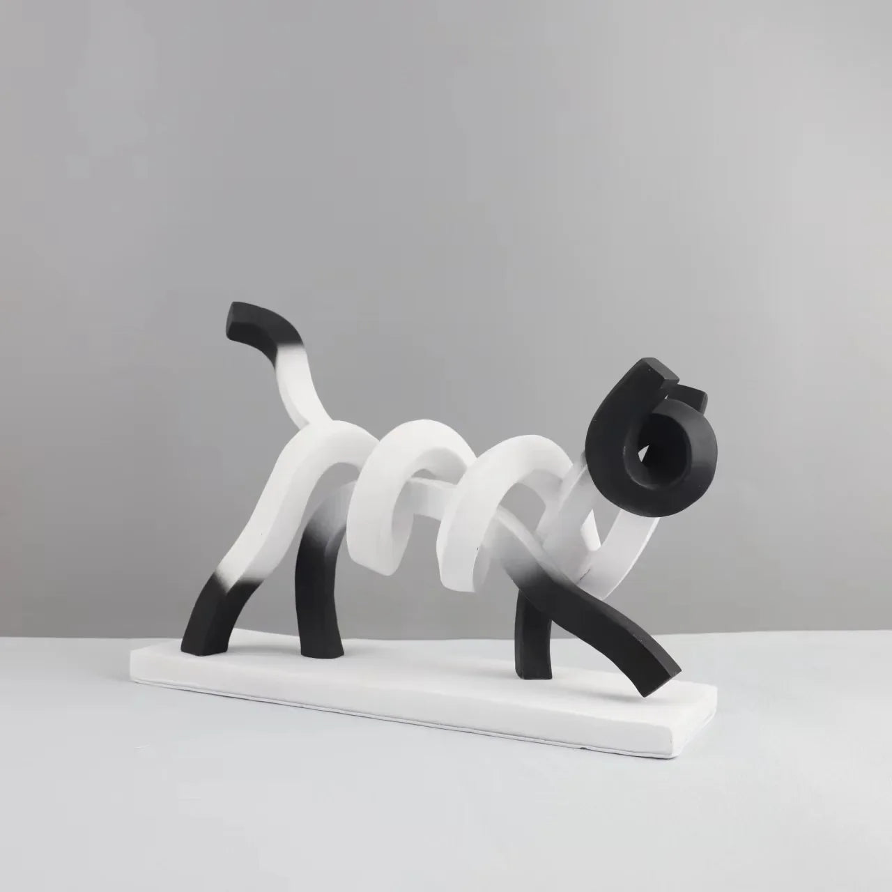 Afralia™ Abstract Cat Sculpture: Resin Handicrafts for Children's Room Decor