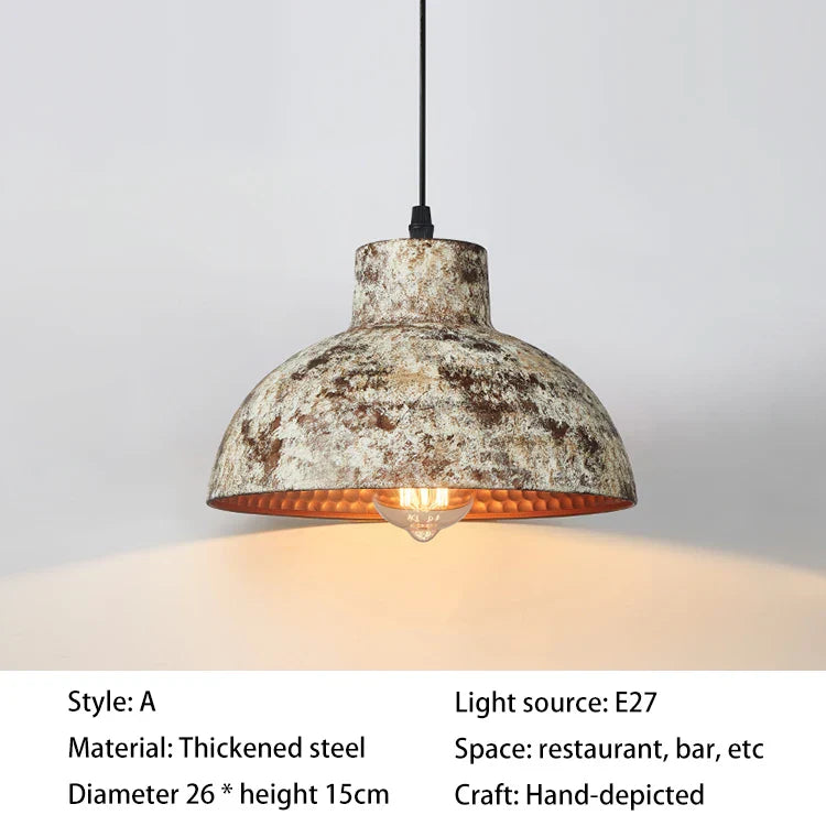 Afralia™ Industry Style Pendant Lamp, White Vintage Chandelier for Kitchen and Dining Room