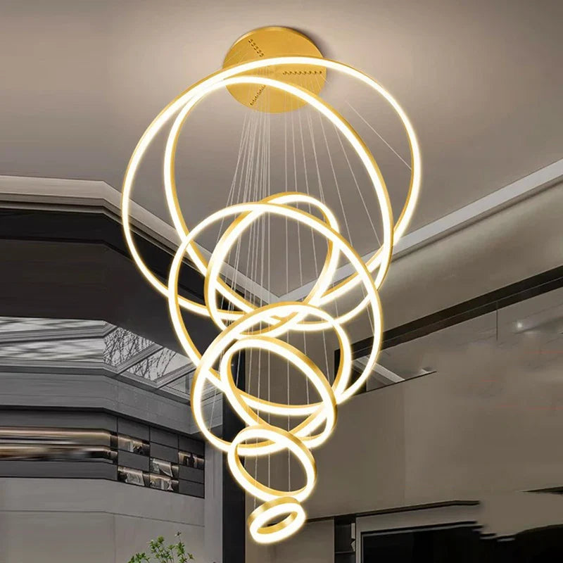 Afralia™ Nordic Chandelier Light for Stairs, Living Room, Bedroom, Dining Room - Indoor Home Lighting