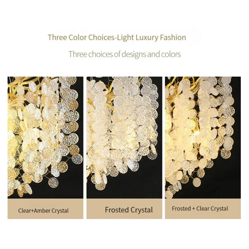 Afralia™ Crystal LED Chandelier: Luxury Pendant Lamp for Home Decor