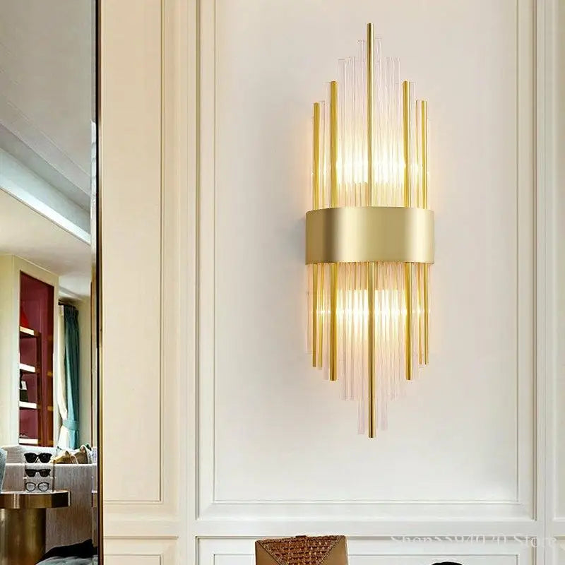Afralia™ Nordic Crystal Wall Lamp for Luxurious Living Spaces
