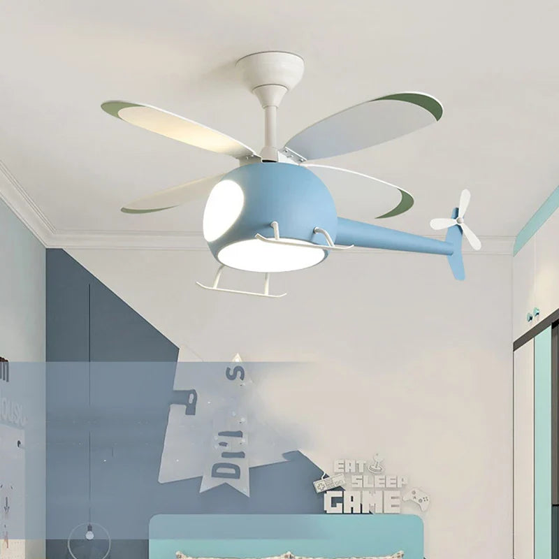 Afralia™ Modern Ceiling Fan Lights for Children's Bedroom Dining Room LED Indoor Lighting