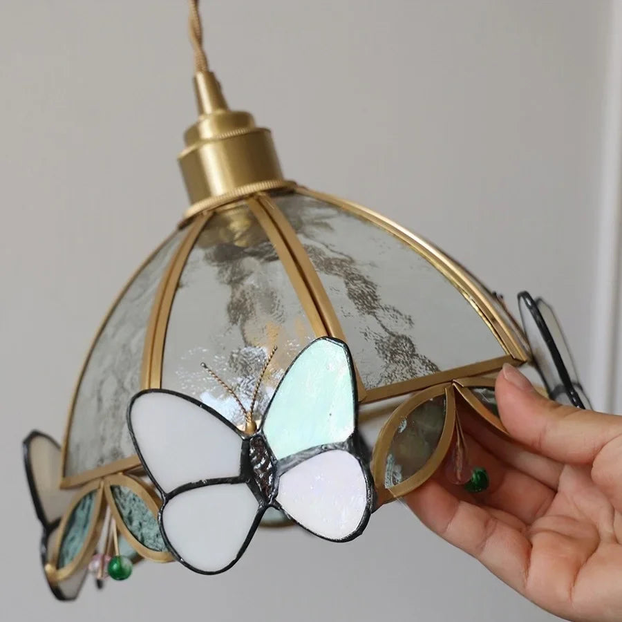 Afralia™ Butterfly Glass LED Wall Lights - Modern Nordic Style Bedside Lamp