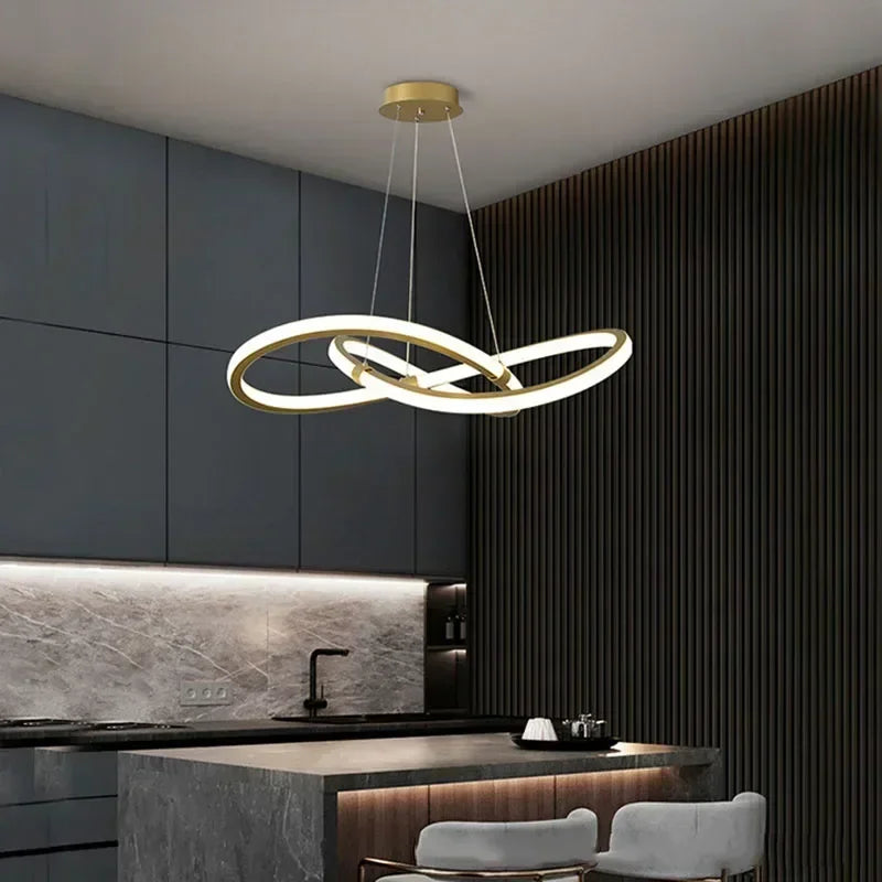 Afralia™ Modern LED Pendant Lamp - Designer Fixture with Remote Control for Living, Dining, and Bedroom Decor