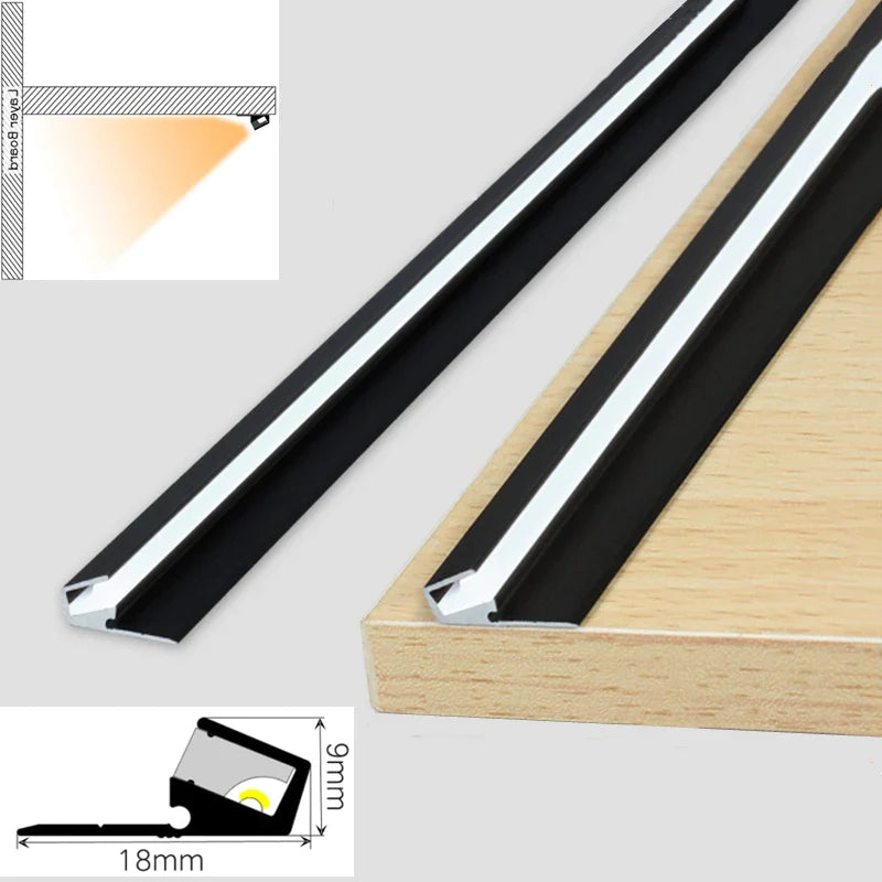 Afralia™ Slim Aluminum LED Profile for Cabinet Layer Backlight Bar Strip Light