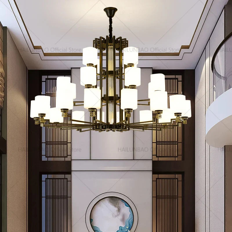 Afralia™ Chinese Style Chandelier: Modern, Simple & Elegant Lighting for Living Room, Dining Room & Bedroom
