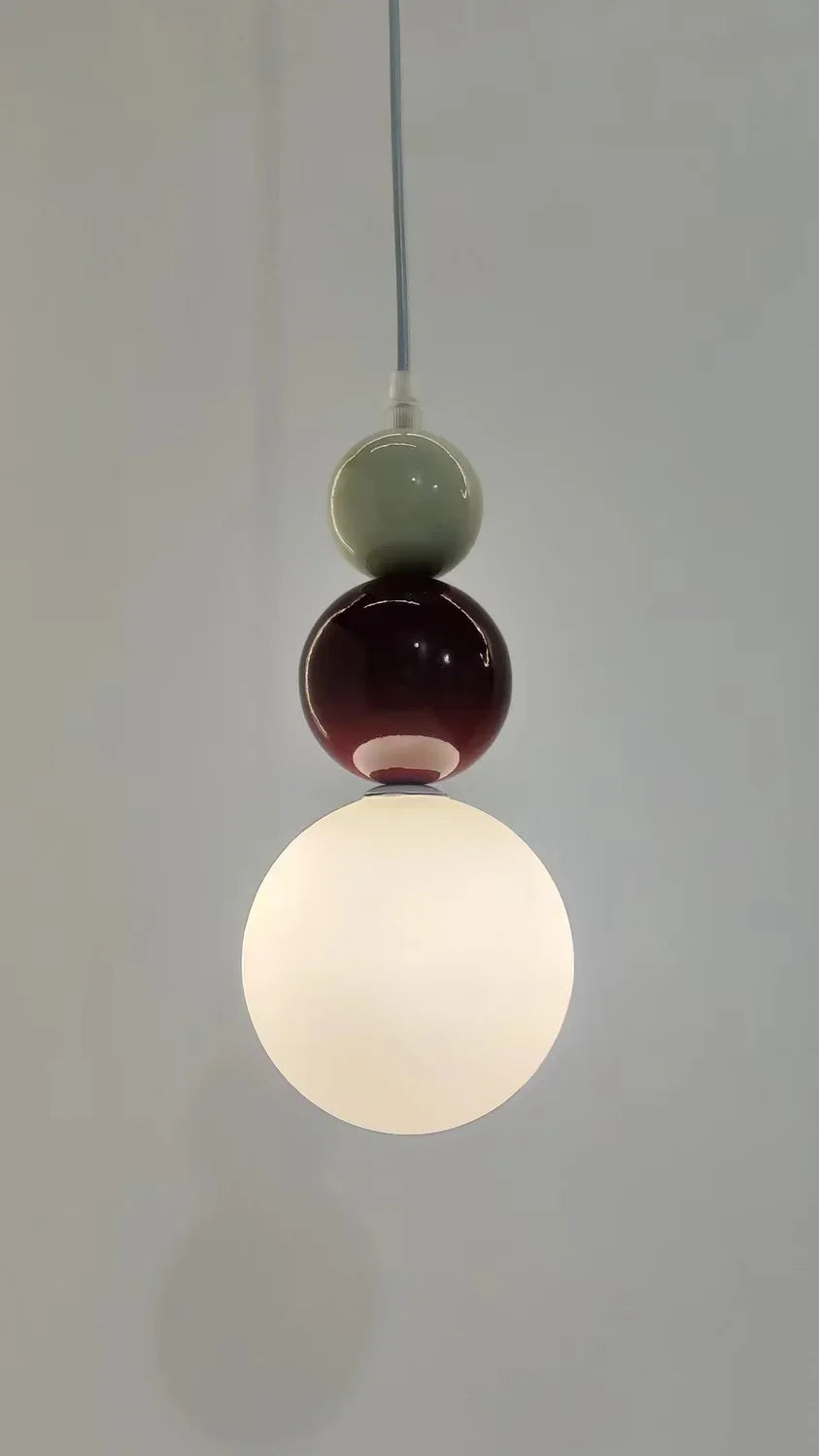 Afralia™ Nordic Three Ball Pendant Lamp Colorful Chandelier