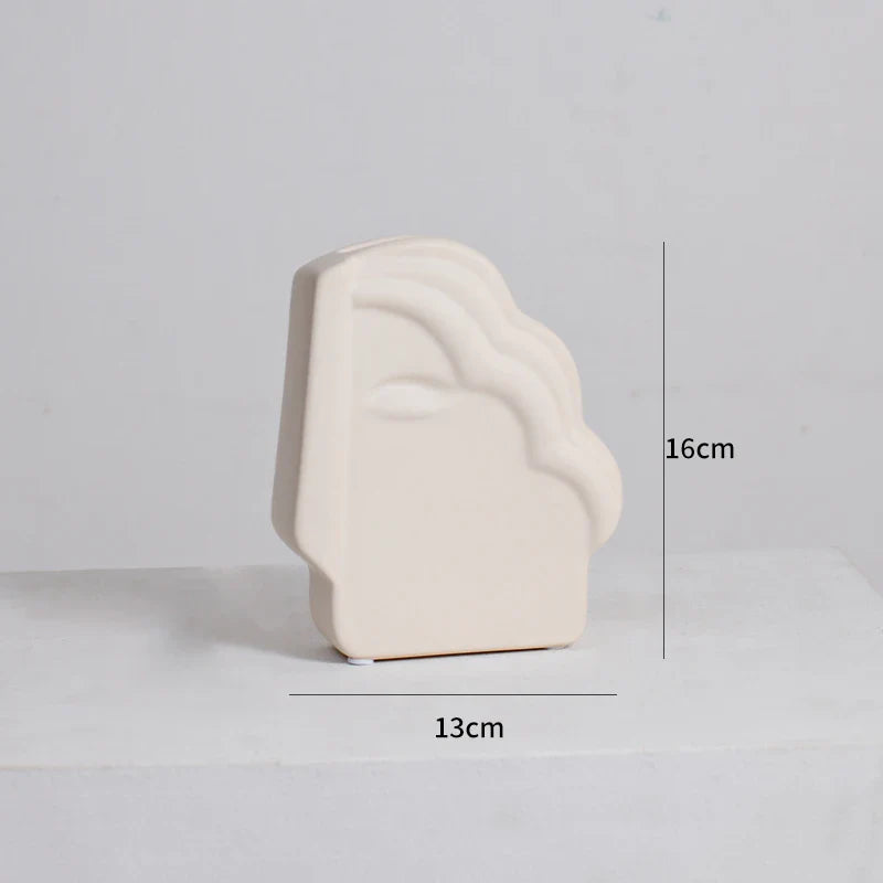 Afralia™ Irregular Ceramic Vase for Modern Floral Arrangement & Room Decor