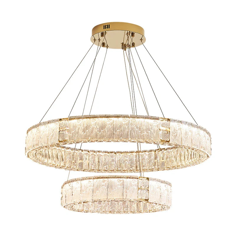 Afralia™ Crystal Living Room Chandelier Modern Simple Atmosphere Zhongshan Lamps