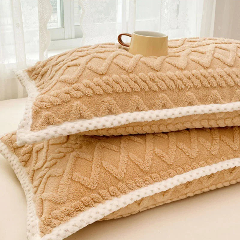 Afralia™ Velvet Taffeta Jacquard Pillowcases | Plush, Soft Home Textiles for Adults & Kids