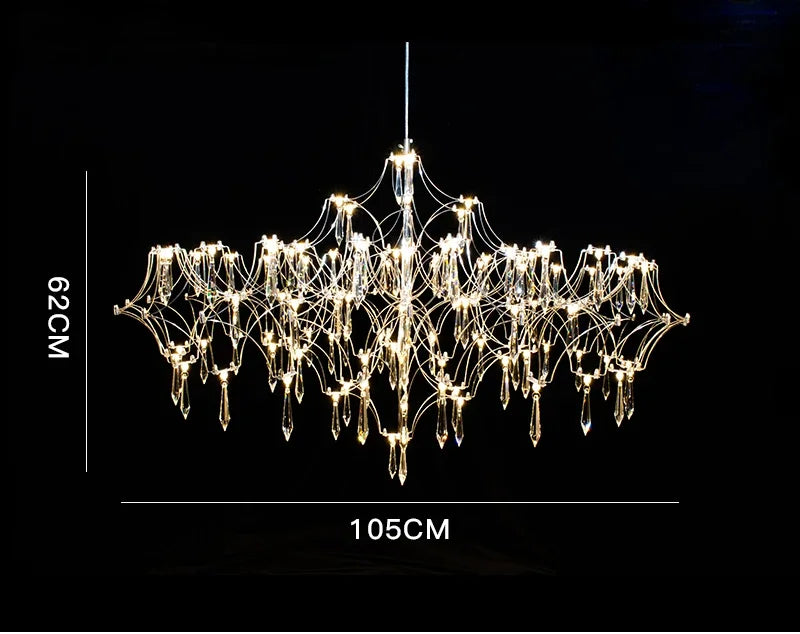 Afralia™ Crystal Chandelier: Luxury Modern Starry Ceiling Light for Living Room, Bedroom, Restaurant